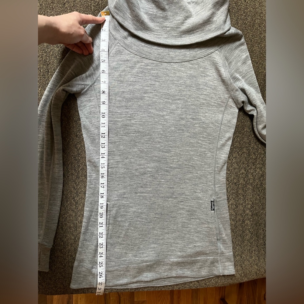 Woolly pro-knit merino wool long sleeve cowl neck tunic top with pockets… - Picture 6 of 16
